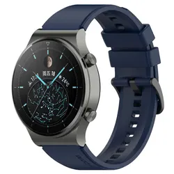 Enhanced Silicone Sport Watchband - Premium Strap for Huawei Watch GT2 pro (Midnight blue)