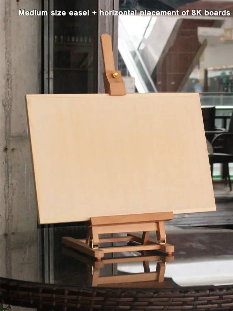Art Painting Material Beech Wood Easel Large Small Painting Board Display Tools Advertising Easel Folding Sketch