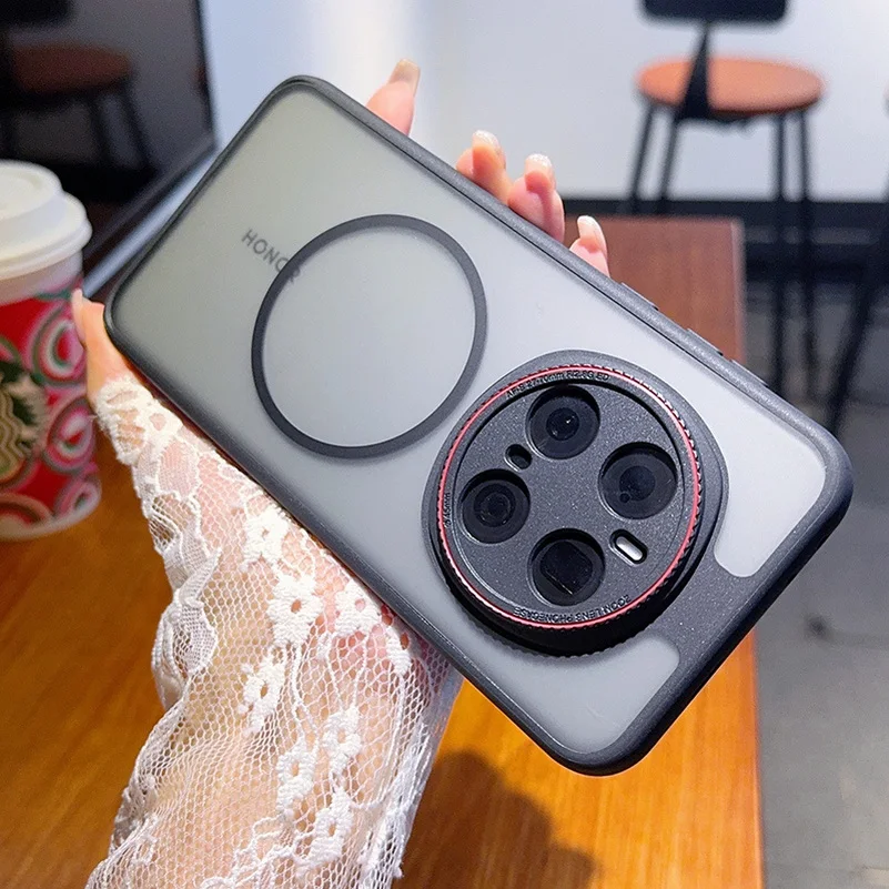Red Circle Leica Lens Full Coverage Magnetic Ring Case with Camera Protection