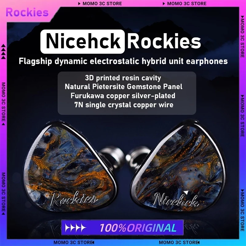 Nicehck Rockies Electrostatic Wired Earphones Earbuds Headset