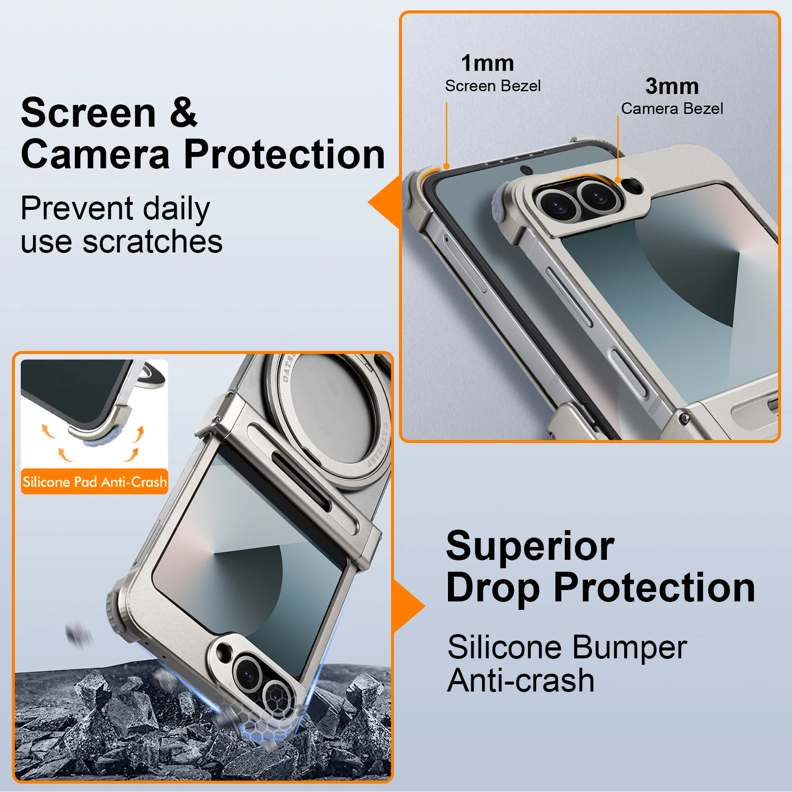 Eary for Samsung Galaxy Z Flip 7 6 Case with MagSafe 360°Rotatable Magnetic Kickstand Ultra-Thin Shockproof Protective 7 6 Cover