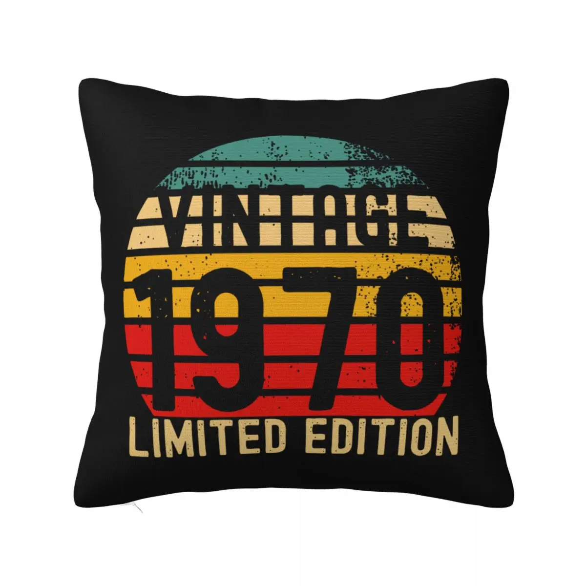 

Vintage 1970 Limited Edition Pillowcase Soft Polyester Cushion Cover Decor 51th Birthday Pillow Case Cover Home Zippered 40*40cm