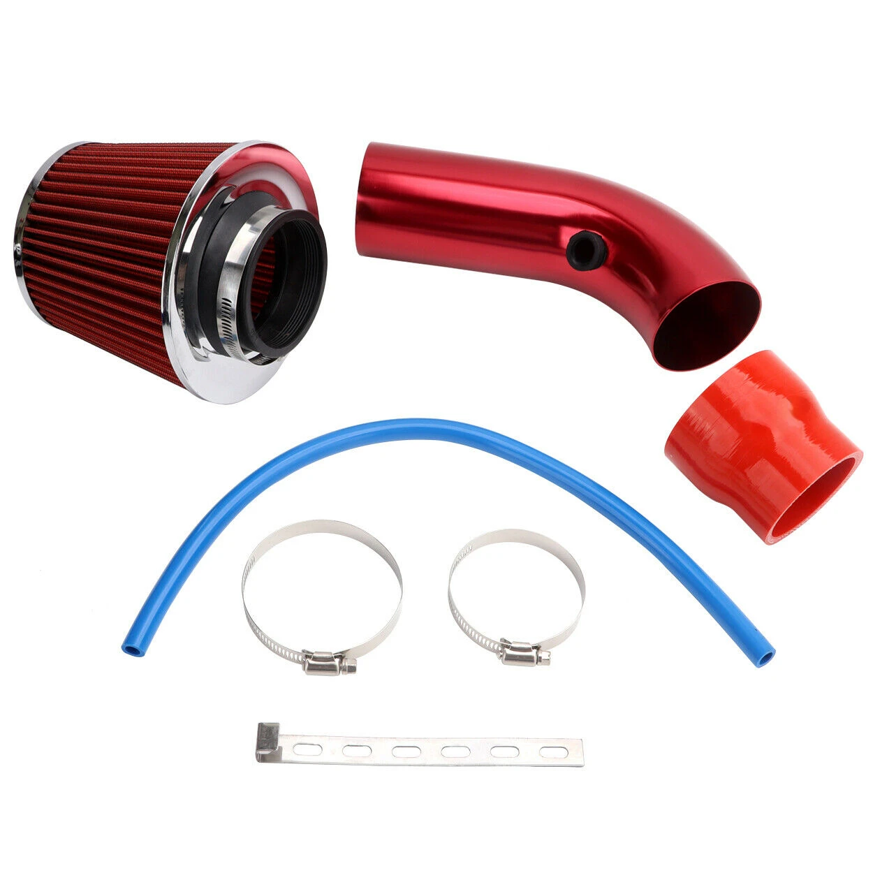 Image 21 - Universal Car Cold Air Intake Filter Induction Pipe Power Flow Hose System Red