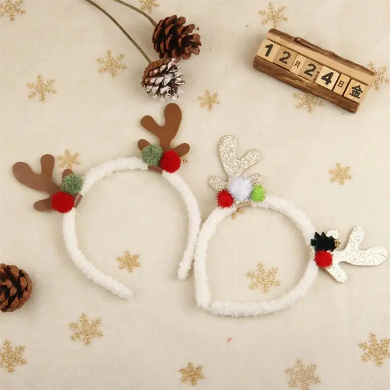 

Christmas Headband Comfortable Durable Antler Design Cute Cartoon High-quality Materials Hair Accessories Decorative Headband