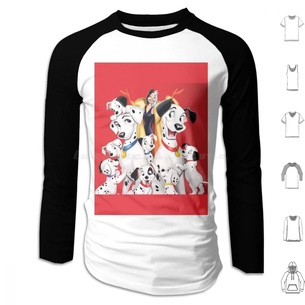 101 Dalmata Felpa Con Cappuccio Cotone Manica Lunga 101 Dalmata Dalmata Cruella Cruella De Vil Pongo Cruella Perdita Animali Domestici Cani Pet