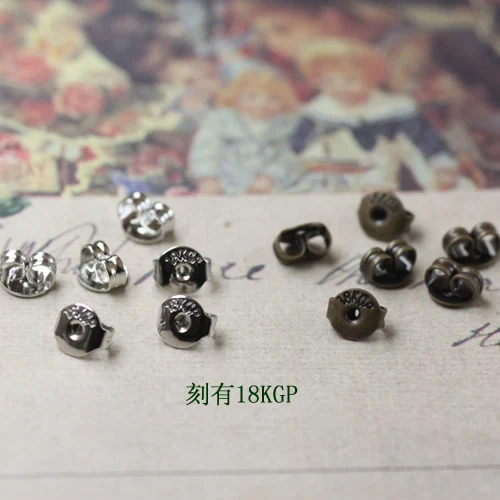 

free ship ! 3000pcs antique bronze and silver free nickel white K 8 shape earring back