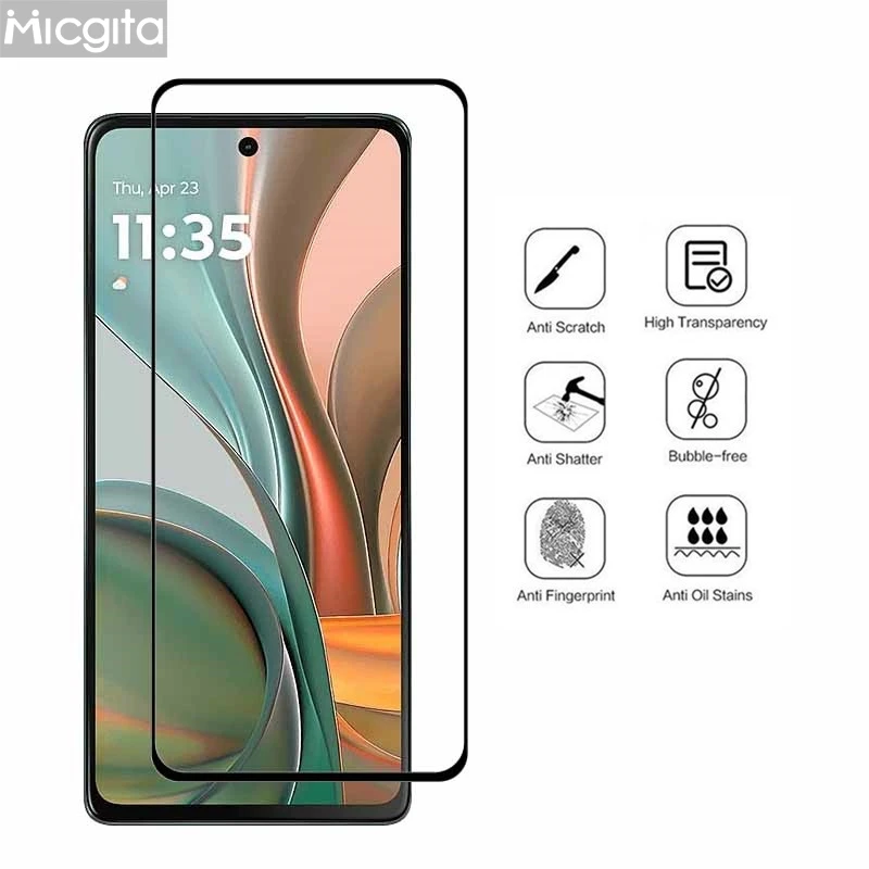 Enhanced Screen Protector for Motorola - Anti-Scratch Tempered Glass with Soft Fiber Lens Film