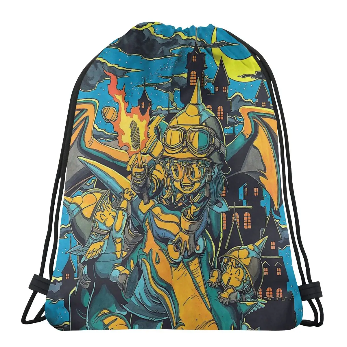 

Dragon Dr. Slump Anime Portable Shopping Drawstring Bags Riding Gym Shoes Storage Backpacks