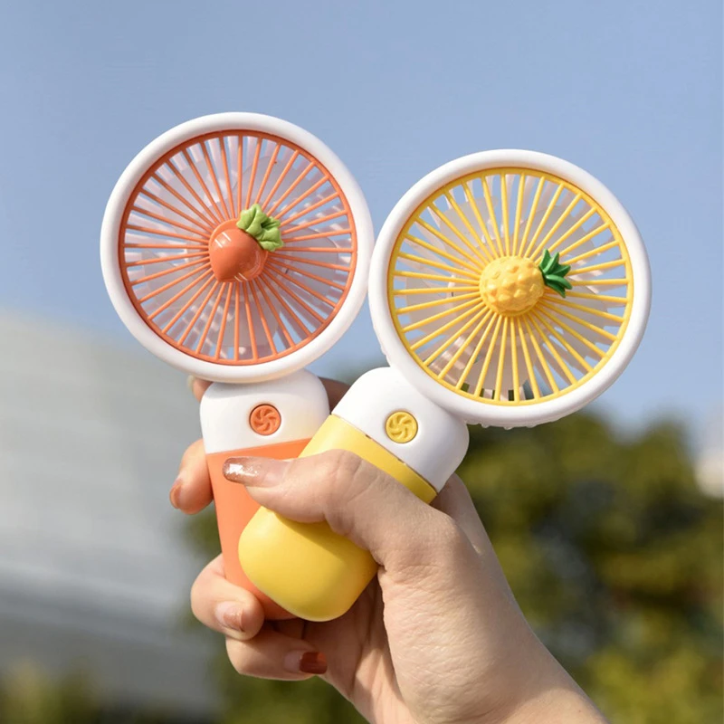 Summer handheld usb charging mini fan fruit cute shape portable fan