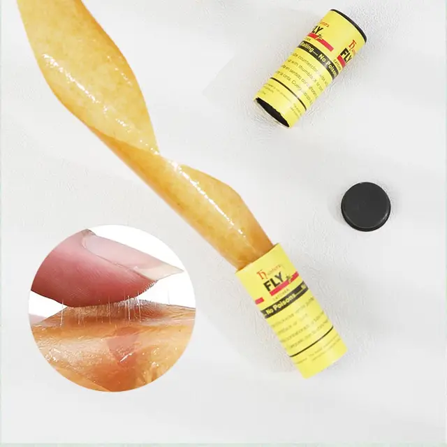 4Db/Beállított Ragadós Légypapír Légy Szalagok Tekercs Dupla Oldalú Legyek Papírcsíkok Rovarok Otthoni Légycsapdás Fogó Hibás Szúnyogok Gyilkosság - Image 3