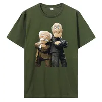 Statler et Waldorf T-Shirt noir vêtements mode 100% coton bonne qualité marque coton chemise Style chemises Cool 2