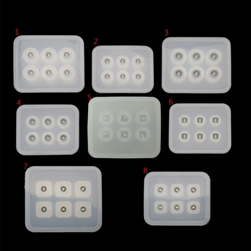 

Resin Beads Molds with Hole Silicone Resin Epoxy Molds for Cabochon Pendant Earrings Jewelry Casting Crafts