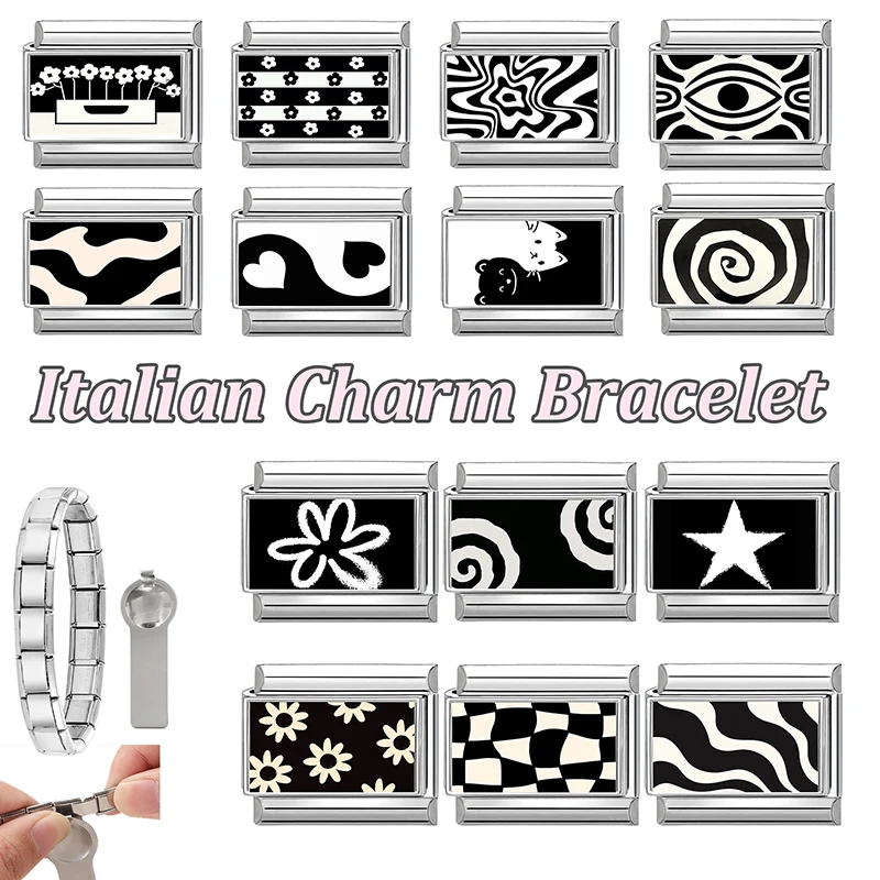 Tai Chi Series Stainless Steel Bracelet DIY Making Link Fashion Jewelry