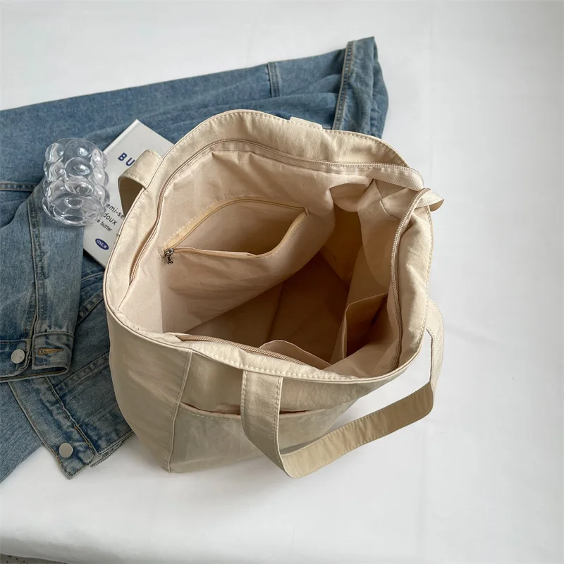 Shoulder Bag Canvas Large Capacity New Handbag Korean Casual All-match Tote Shopping Bag Leisure Daily Commute Bags for Women