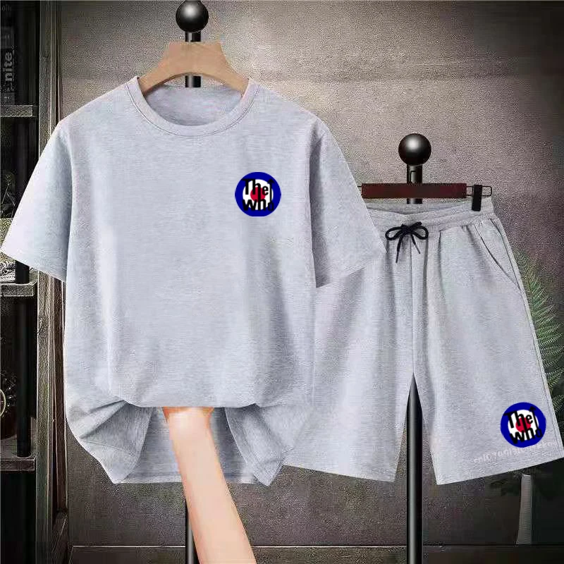 

Шорты Унисекс с логотипом Лондонской группы, модные повседневные серые шорты в английском стиле, летние хлопковые шорты с графическим рисунком, мужские и женские костюмы 2023