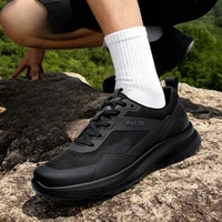 Baskets d'été légères en maille respirante, noires, basses, chaussures de ville légères, chaussures décontractées pour hommes 2