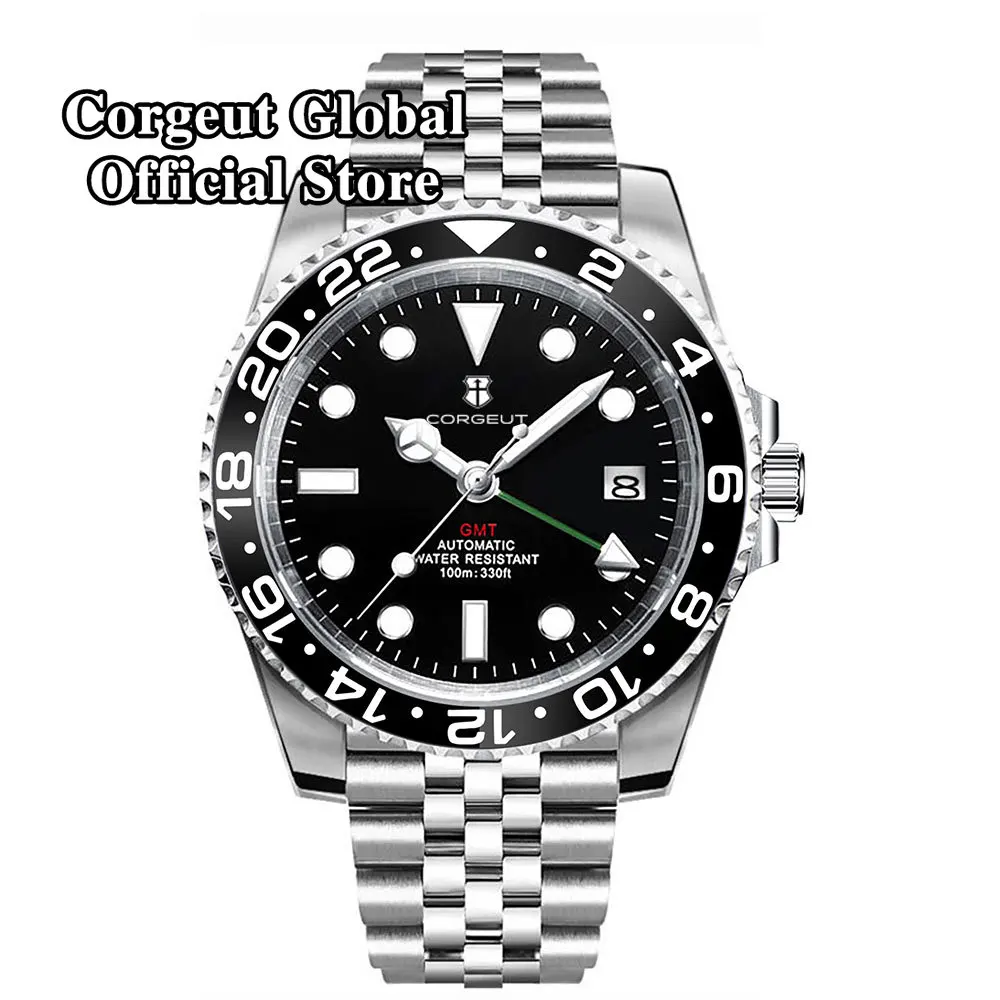 36mm Relogio Masculino Japan NH34 Movement Sterile Dial Sub Sapphire Crystal Automatic Men\'s Watch  Green Luminous