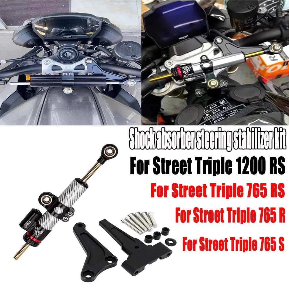 

For Street Triple 1200 RS Motorcycle Modified Steering Damper Stabilizer Mounting Bracket Support Kit Triple 765S 765R 765RS