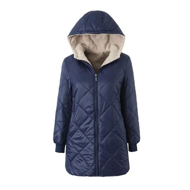 Women's Mid-length Hooded Cotton Jacket