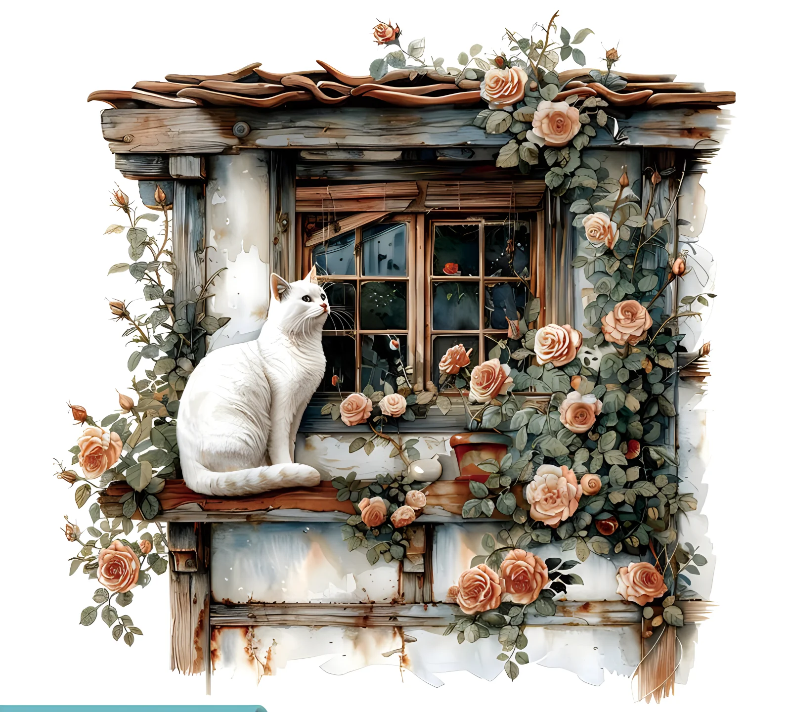 Wall Sticker Kids Room Background Home Decoration Mural Living Room Wallpaper Funny Decal Domestic Cats And Flowers D86