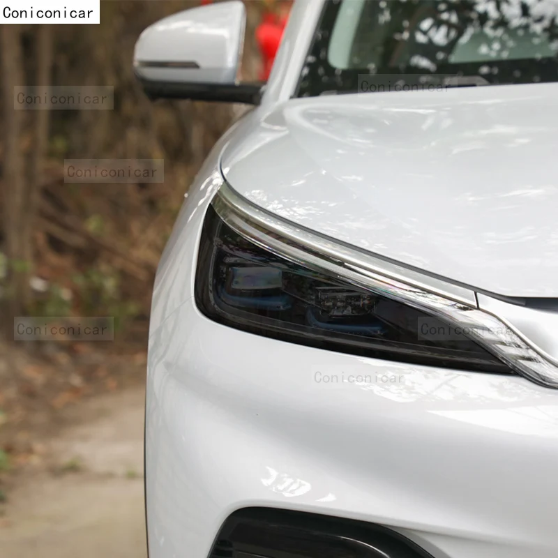 For BYD ATTO 3 EV Electric 2022 2023 DMI Car Headlight Protection Tint Film Smoke Black TPU Protective Light Sticker Accessories