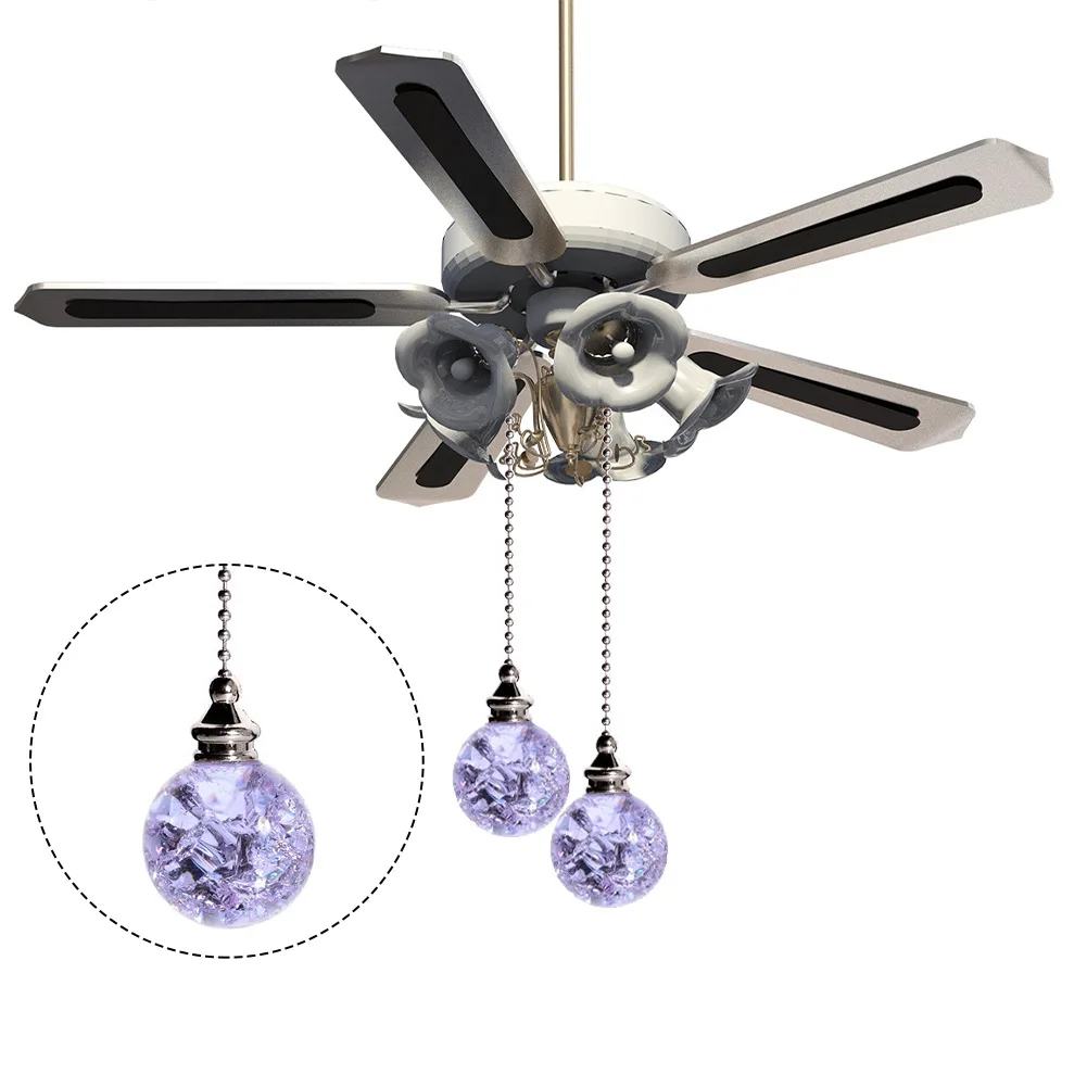 

Crystal 2 Pcs Ceiling Fan Zip Per Decorative Crystal Fan Zip Per Extension Chain Purple Car Hanging Decorations.