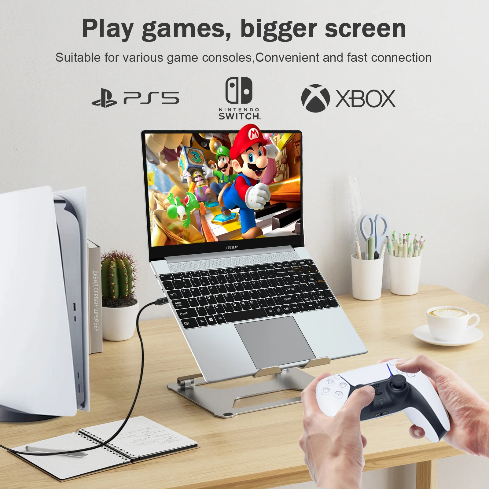 ZEUSLAP Ű  콺  ͸  ޴ ġ , Ŭ PC  ġ PS5 Ｚ DEX, 15.6 ġ