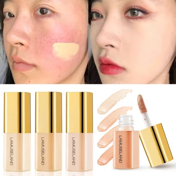 미니 보습 리퀴드 컨실러, 파운데이션 지속되는 풀 커버 여드름 다크 서클 교정기, 전문 컨실러 메이크업, 1PC