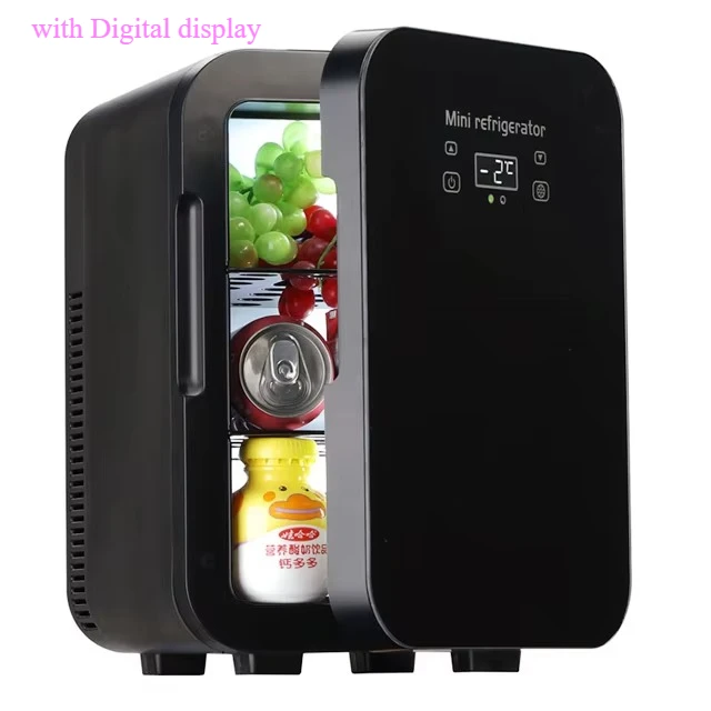 10L 차량용 냉장고 휴대용 12v/220v 듀얼 전원 쿨러 박스 재활용 미니 차량용 냉장고 캠핑 야외용 실버/블랙 선택 가능