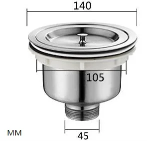 do dissipador da cozinha de 140mm