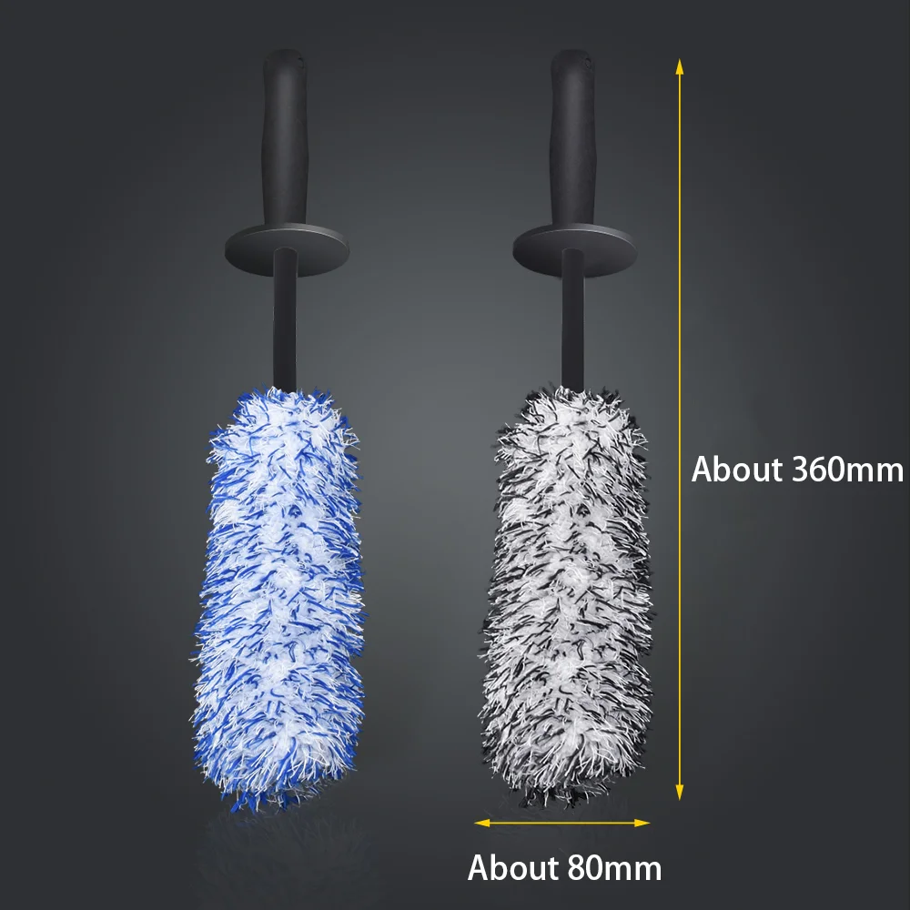 Car Wash Super Brush Plush Premium Wheels Brush Non-Slip Handle Easy To Cleaning Rims Spokes Wheel Barrel Car Accessories 6