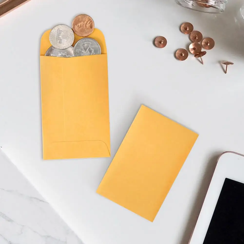 50Pcs Cash Envelopes Money Container DIY Coin Storage Envelopes Cash Bags Kraft Paper Envelopes Window Envelopes Mailing Envelopes Mini Envelopes