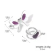 Game VALORANT Clove Cosplay Ring Alloy Opening Adjustable Butterfly Heart Rings Jewelry Accessories Prop 2