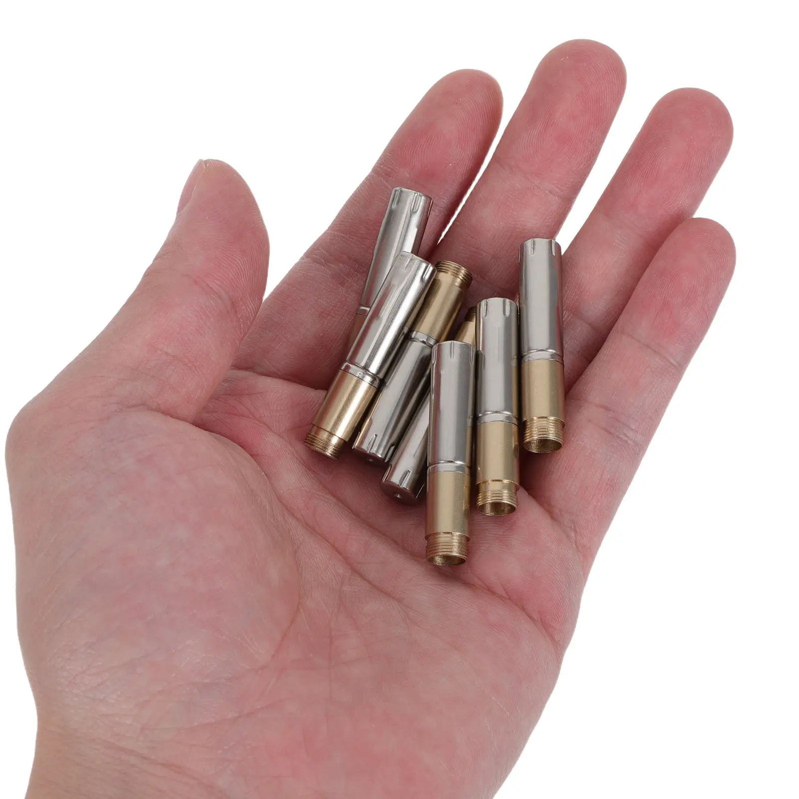 10Pcs 볼펜 코어 외부 스레드 금속 메커니즘 교체 부품 7.3mm 부드러운 쓰기 사무실 학습 펜 리필