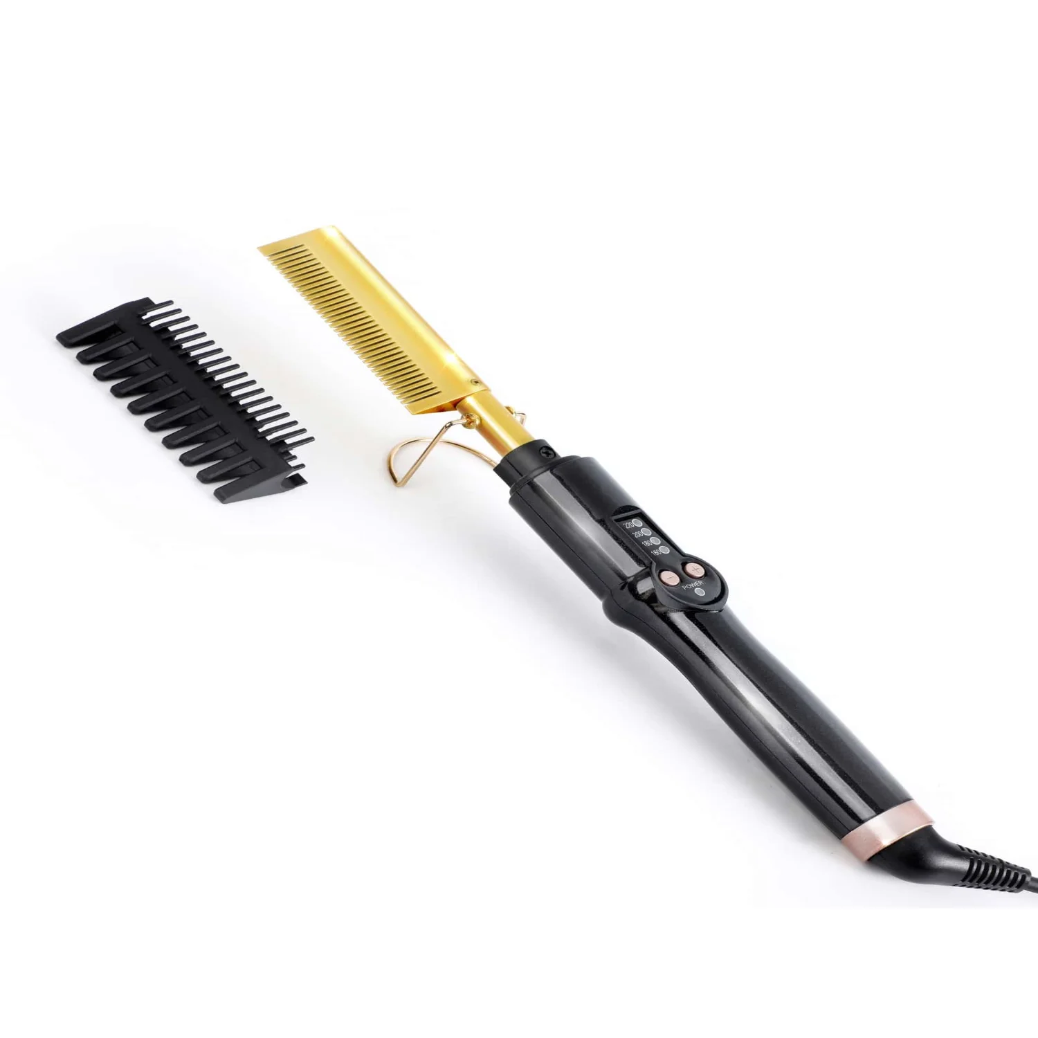 Hot Comb, Straightening Comb For Wigs, Hot Comb Hair Straightener, 220℃ High Heat With Dual Voltage, Portable Ceramic Brush,