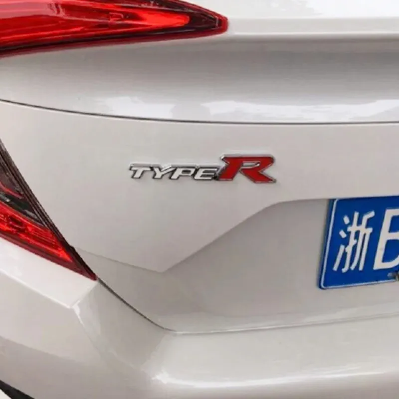 3D 금속 유형 S 로고 유형 R 엠블럼 문자 혼다 어코드 Civic FK2 FN2 EP3 유형 S R 스티커 액세서리 용 자동차 트렁크 배지