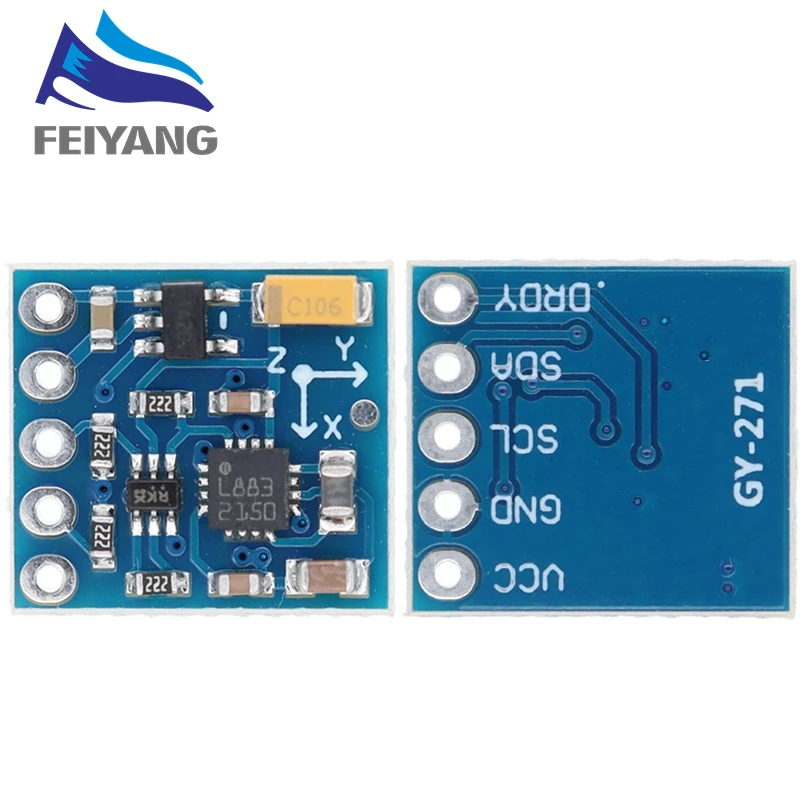 SAMIROB GY-271 HMC5883L 3 V-5 V Drei 3 Triple Axis Magnetfeld Kompass Magnetometer Sensor Modul Für Arduino IIC Bord – Detail 1