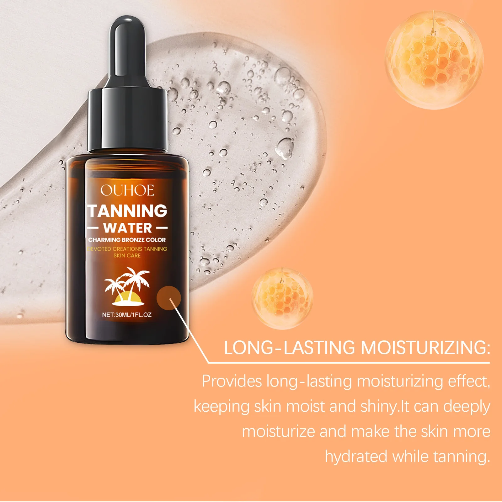 Sunless Tanning Serum Boost Blackening Bronze Glow Sunkissed Intensive Dark Prevent Dryness Outdoor Self Tanning Essence Lotion