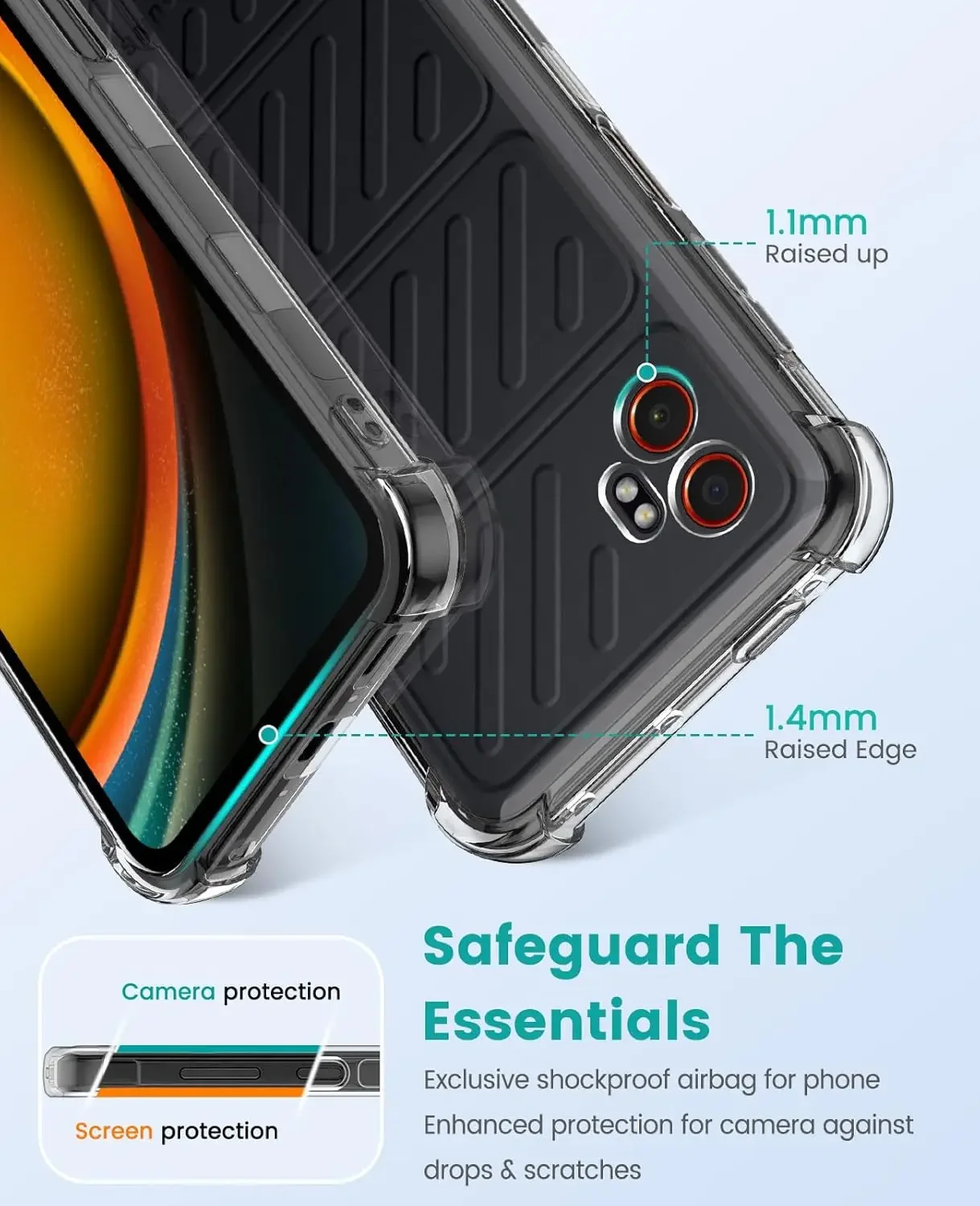 Shockproof Full Protection TPU Airbag Back Phone Case Cover
