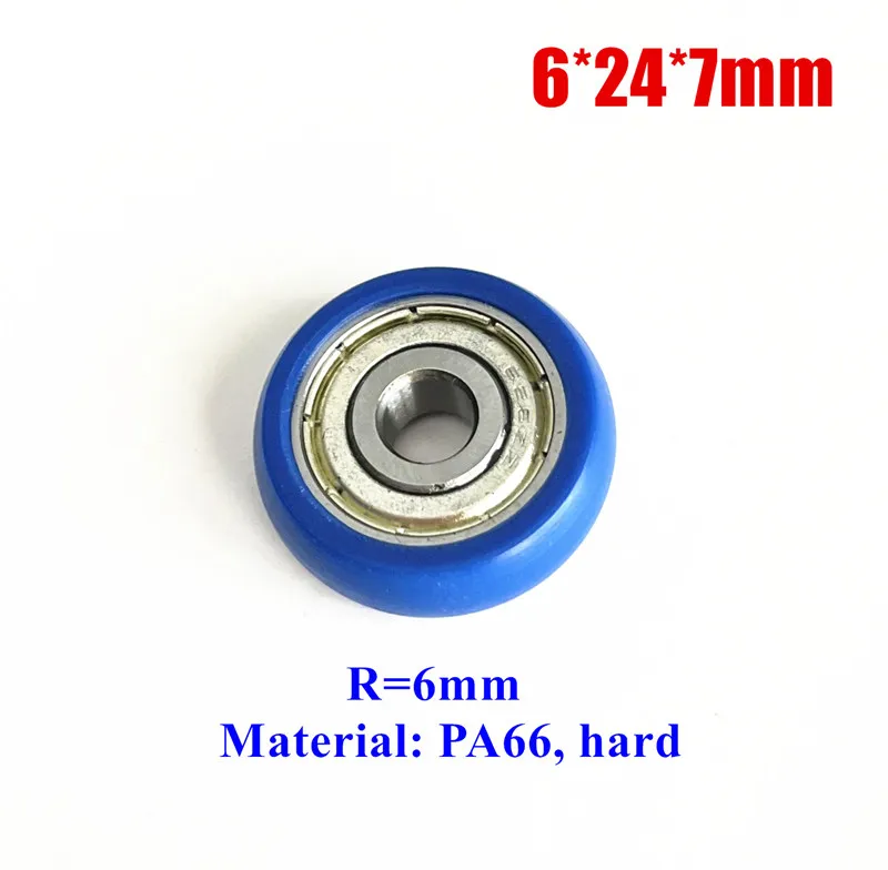 de poliformaldeído POM, gaveta, 6x24x7mm, M6 x 24x7mm, 10 peças