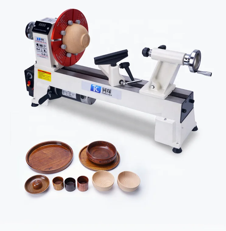 

900W Mini Digital Display Woodworking Wood Turning Lathe Machine With Processing Length 450mm