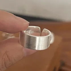 Sterling Silver Minimalist Moon Ring Set - Handmade Wide Band Jewelry Gift - Resizable (As picture)