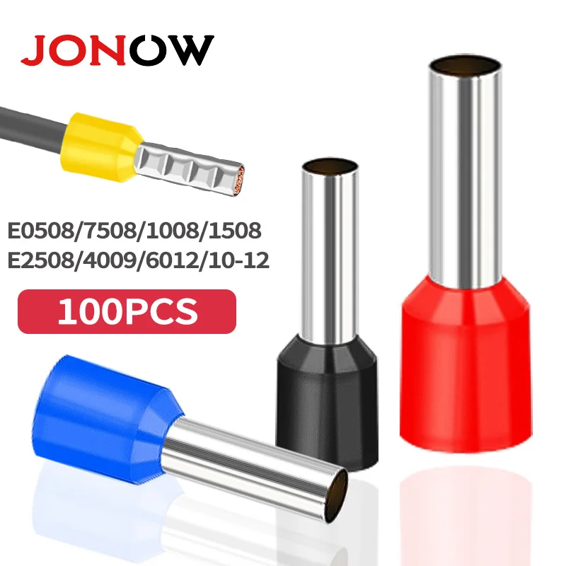 100PCSTubularCrimpTerminalsElectricalWireCableFerrules