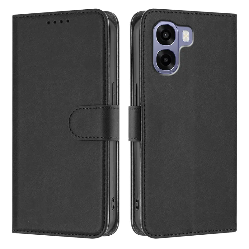 Leather Wallet Flip Case with Magnetic Closure and Card Holder