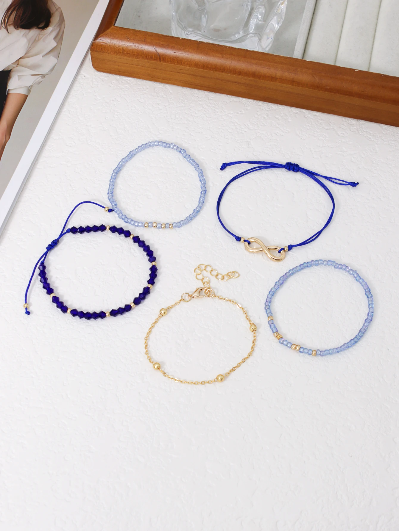 Fashion Bohemian Womens Artificial Crystal Bracelet Vacation Party