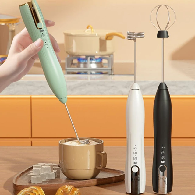 Handheld Milk Frother Wand Coffee Electric Hand Whisk for Egg Whites Mini  Smoothie Blender Coffee Latte Hot Chocolate Egg Beater Espresso Machine