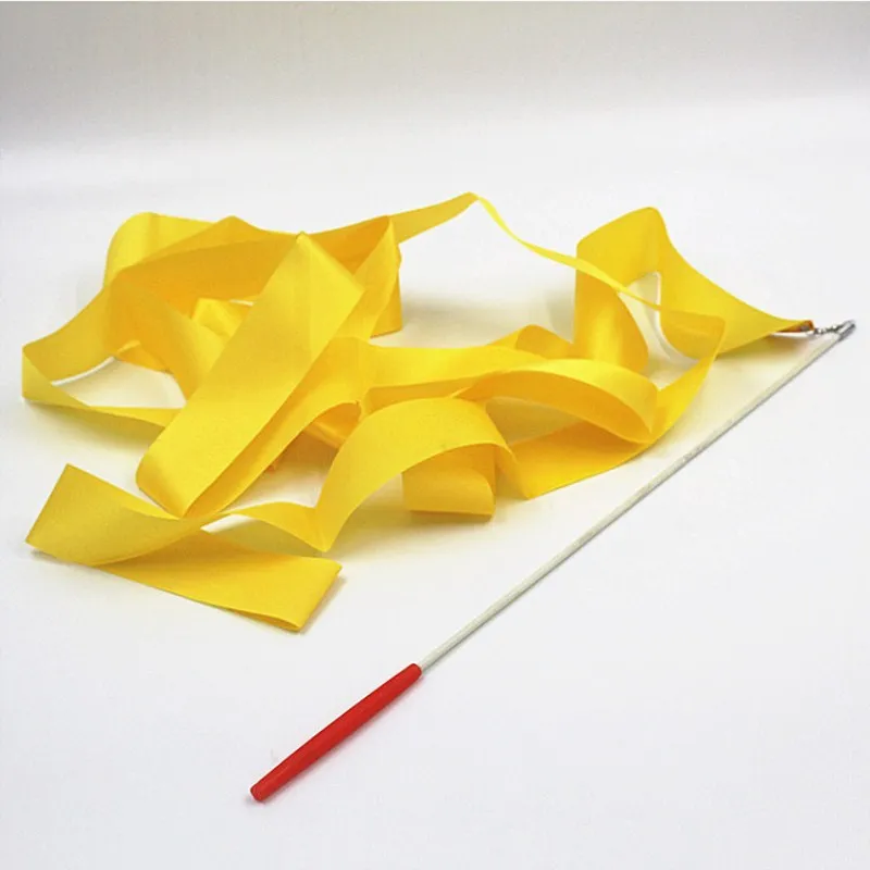 Gymnastics Ribbon 2m/4m Colorful Gym Ribbons Baton Dance Ribbon Rhythmic Artistic Gymnastics Coloured Ribbon Sportss Training