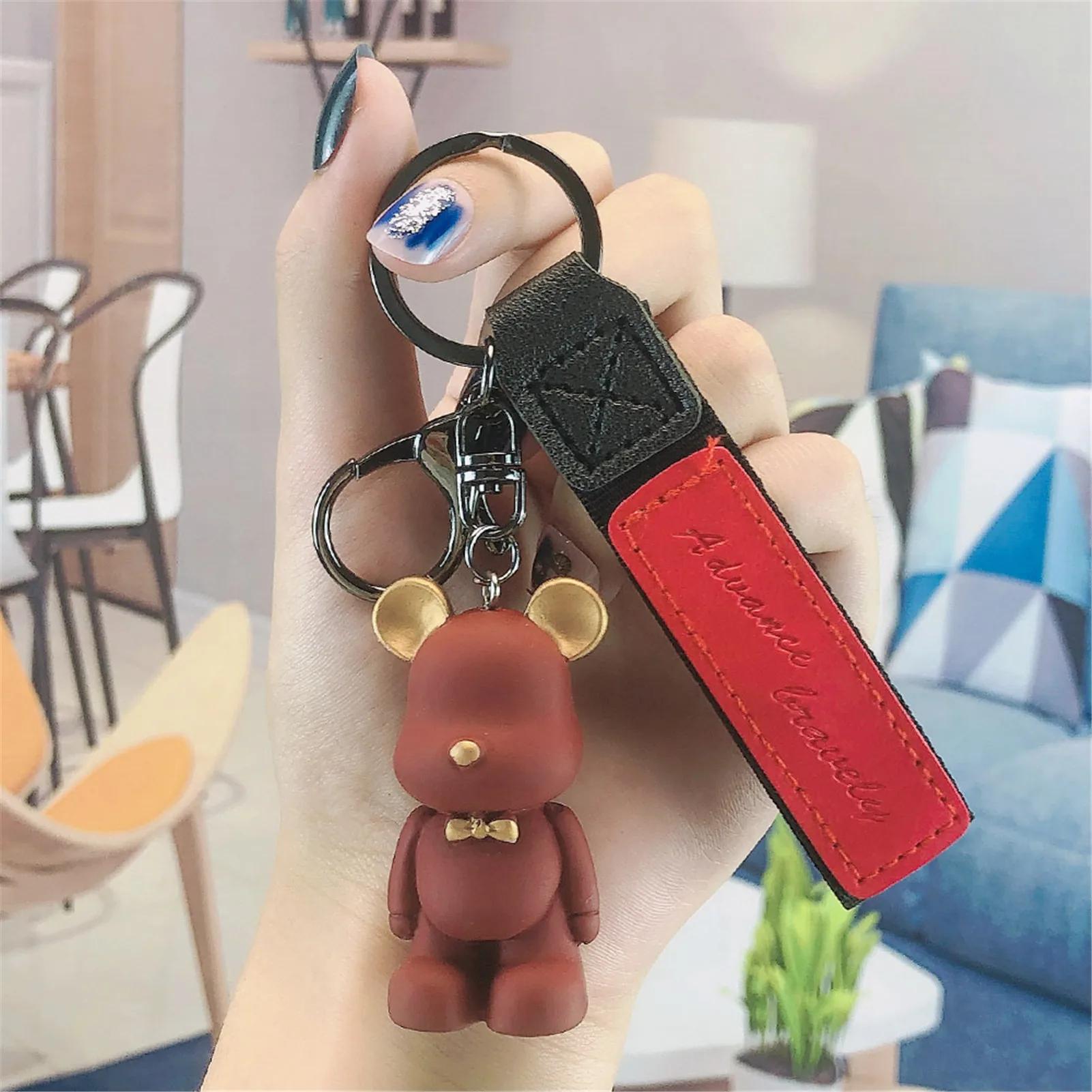 Aliexpress Cute Keychain Charm Tie Bear Pendant for Women Men Bag Car Keyring Mobile Phone Fine Jewelry