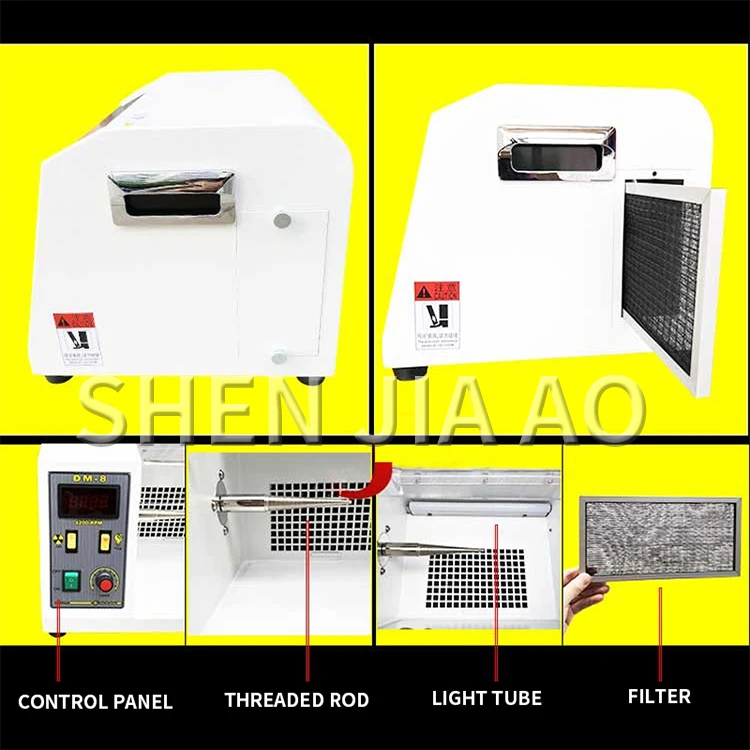 Jewelry cloth wheel polishing machine DM-8 desktop grinding adjustable speed var