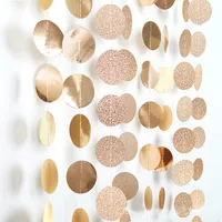 4M Glitter Champagne Gold Paper Banner Garland Happy Birthday Decoration for Adult Kids Boy Girl Baby Shower Wedding Party Decor